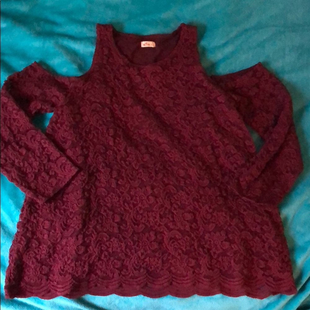 Cold Shoulder Lace Top